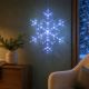 6. Schneeflocken-Dekorationsleuchte zum Aufhängen, 40 weiße LEDs