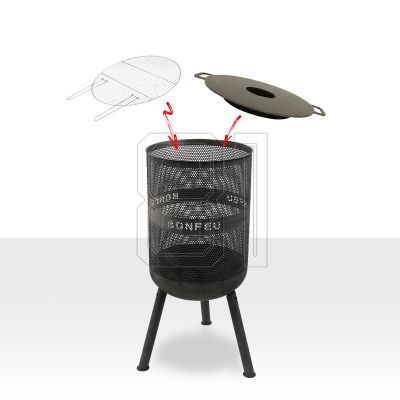 19. Bonfeu Gartenfeuerstelle Bonves 45 Korb schwarz 4502