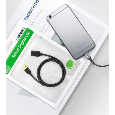 9. Ugreen Kabel Verlängerungsadapter USB 3.0 (weiblich) - USB 3.0 (männlich) 3 m schwarz (US129 30127)