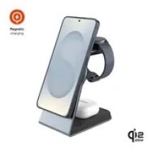Festes 3-in-1 MagPowerstation Alu Induktives Ladegerät (FIXMPOS-ALS-GR)