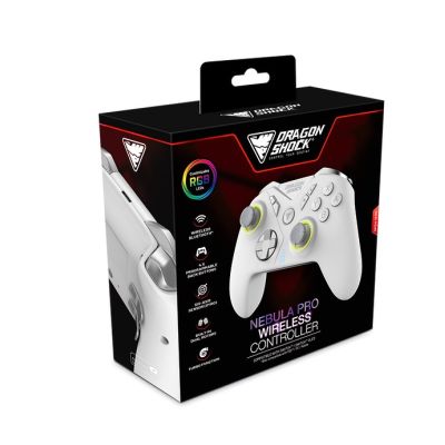 8. Dragonshock Nebula Pro Weißer Bluetooth Nintendo Switch Gamepad