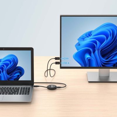 2. Manhattan 154468 AV Extender AV-Sender und -Empfänger, Schwarz