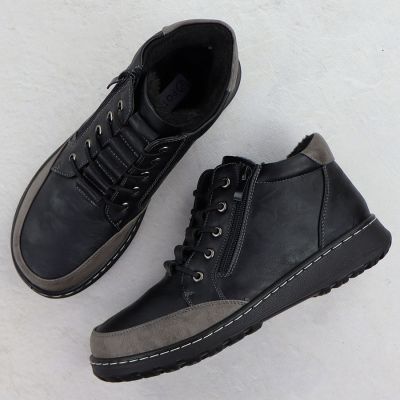 4. Bequeme schwarze Damen-Stiefeletten Potocki 25-90347