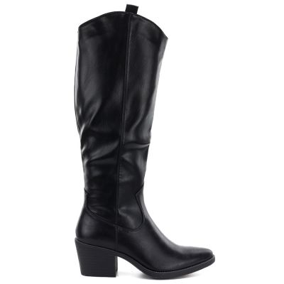 2. Schwarze Cowboystiefel mit Blockabsatz M.Daszyński SA261-6