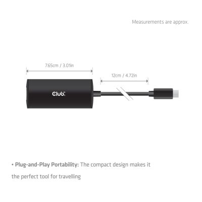 4. CLUB3D CAC-2531 Kabelgebundene Dockingstation USB 3.2 Gen 1 (3.1 Gen 1) Typ-C Schwarz