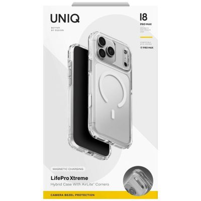 7. Uniq LifePro Xtreme Magclick Ladehülle für iPhone 18 Pro Max / 17 Pro Max – Transparent