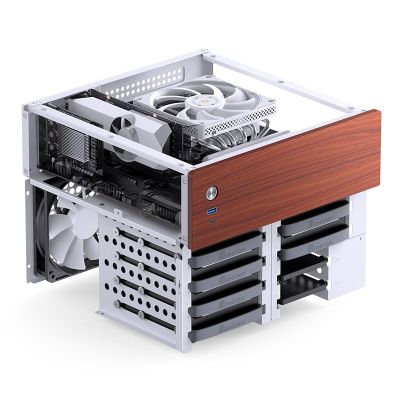11. Jonsbo N4 WHITE Micro Tower Computer Security & Holders White