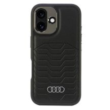 Audi Kunstleder MagSafe iPhone 16 6,1" schwarz/schwarz Hardcase AU-TPUPCMIP16-GT/D3-BK