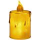 19. Dekorative Kerze, 10,5 cm, bernsteinfarben, warmweiß, 1 LED