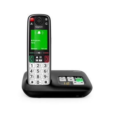 7. Gigaset EASY 500A Analog/DECT-Telefon mit Anrufernamen und -ID, Schwarz/Silber
