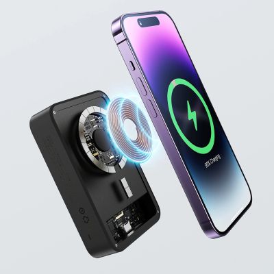 11. Baseus EnerFill FM41 20000mAh 20W Magnetische Powerbank mit 30cm USB-C-zu-USB-C-Kabel – Schwarz