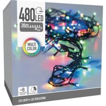 Weihnachtsbaumbeleuchtung, 480 LEDs, Zeitschaltuhr, mehrfarbige Lichterkette