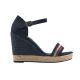 7. Tommy Hilfiger Ripsband-Sandalen mit hohem Keilabsatz W FW0FW05254