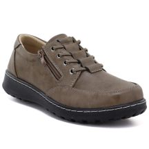 Bequeme Damen-Halbschuhe mit Reißverschluss in Khaki Potocki TO90407