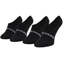 Skechers 2PPK Mesh Ventilation Footies Socken SK44008-9999 Schwarz 35-38