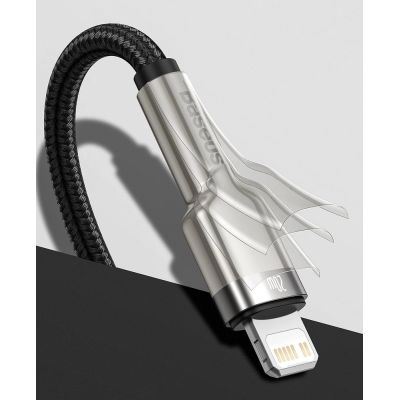13. Baseus Cafule Series Metal Data USB-C / Lightning 20W PD-Kabel 1 m - Schwarz