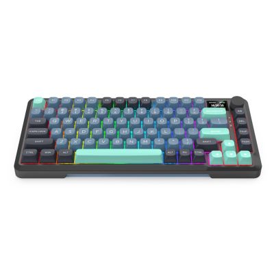 7. REDRAGON K724GBG-RGB-PRO Behemoth-Tastatur USB + RF Wireless + Bluetooth Grau, Blau