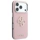 4. Guess Grained & Big Resin Logo Case für iPhone 18 Pro Max / 17 Pro Max - Pink