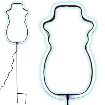 9. NEONSCHNEEMANN WEISS 81 LED BATTERIEBETRIEBEN 14,5x96CM LUCA