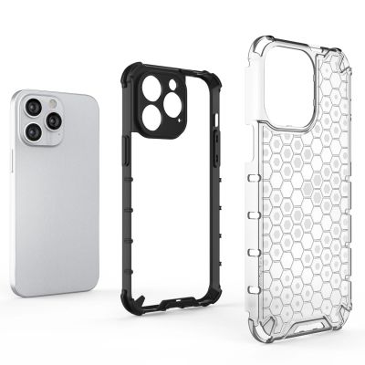 5. Wabenhülle für iPhone 14 Pro Max gepanzerte Hybridhülle blau