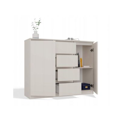 3. Kommode mit 2 Türen und 4 Schubladen, Kaschmir-Set