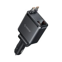 Autoladegerät ORICO Twin Reach 45 W 1A3C mit zwei einziehbaren Kabeln