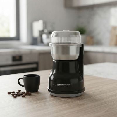 9. Esperanza Lungo EKC002K Kaffeemühle (160W; Schlagmühle; schwarz)