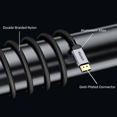 7. UNITEK KABEL DISPLAYPORT 2.1 8K@120HZ 1,5M