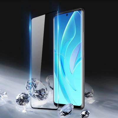 3. Dux Ducis Curved Glass Gehärtetes Glas für Honor 60 Pro mit schwarzem Rahmen