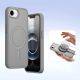 7. Dux Ducis Lawa Lederhülle für iPhone 16e / 17e mit abnehmbarer magnetischer Brieftasche – Grau