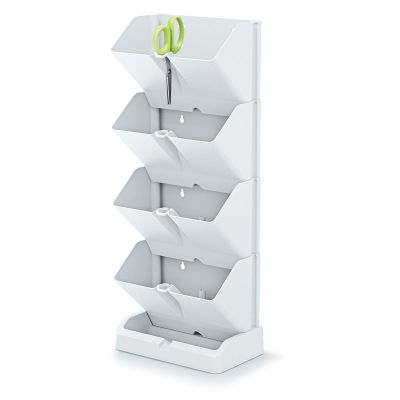 12. Vertikales Gartenblumenbeet, stehend, weiß