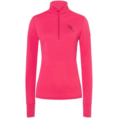 2. Damen-Thermoshirt mit langen Ärmeln und Stehkragen SUPER.NATURAL W Tundra 175 Zip 1/4 Flear rosa