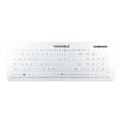 Man & Machine Very Cool Flat medizinische USB-Tastatur, QWERTY, US-International, Weiß