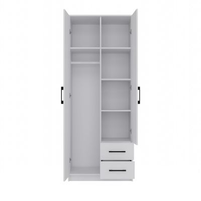 3. ROMANA KLEIDERSCHRANK 80X205 WEISS MIT SPIEGEL