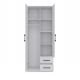 3. ROMANA KLEIDERSCHRANK 80X205 WEISS MIT SPIEGEL