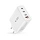 6. Tech-Protect NC100W-GAN GaN-Netzwerkladegerät 3x USB-C PD 100W / USB-A QC 3.0 - Weiß
