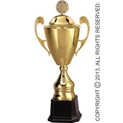 5. Goldener Metallbecher mit Deckel