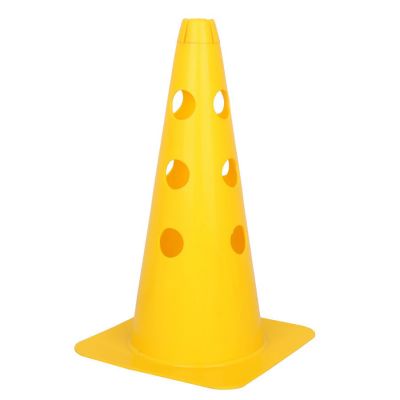 2. Verkehrsleitkegel mit Löchern 37,5 cm gelb