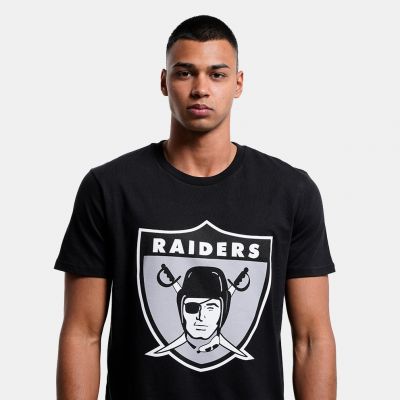 5. Mitchell & Ness NFL Team Logo Tee Oakland Raiders M BMTRINTL1053-ORABLCKT