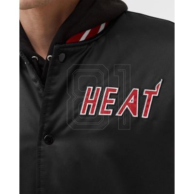 4. Mitchell &amp; Ness NBA Heavyweight Satin Jacket Miami Heat M OJBF3413-MHEYYPPPBLCK