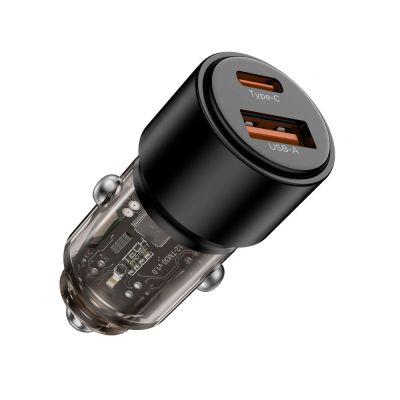 2. Tech-Protect CC03 95W 2-Port USB-A / USB-C Kfz-Ladegerät – Schwarz