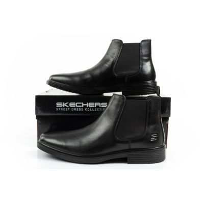 10. Skechers Herrenschuhe Chelsea Boots Miller-Boris elegantes Leder