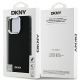 8. DKNY Plain Silver Logo MagSafe-Hülle für iPhone 16 Pro Max – Schwarz