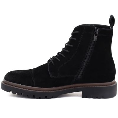 3. Herren-Ankle-Boots aus Leder, ungefüttert, Wildleder, schwarz, Big Star UU174221