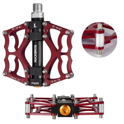 5. Rockbros JT201012LR 2010-12L Aluminium-Plattformpedale für Fahrräder – Rot