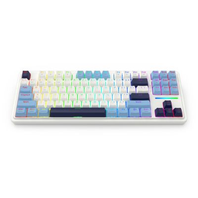 4. REDRAGON K728WBB-RGB-PRO Antonium Pro Tastatur USB + RF Wireless + Bluetooth Weiß, Blau