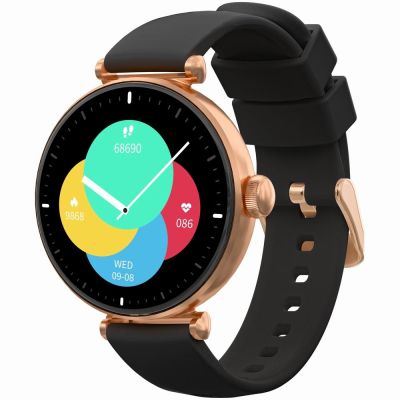 2. Smartwatch Gravity Roségold Schwarz 2 Armbänder GT26-6