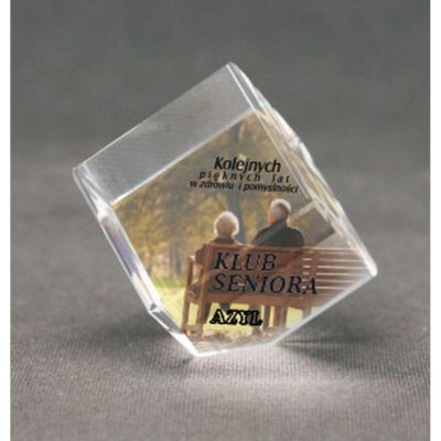 3. Glastrophäe mit LuxorJet-Farbdruck und Etui