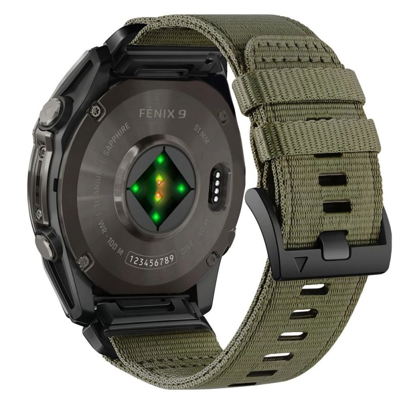 2. Tech-Protect Nylon Classic Armband für Garmin Fenix ​​5X / 5X Plus / 6X / 6X Pro / 7X / 8 / 8 Pro / 9 / 9 Pro (51 mm) - grün