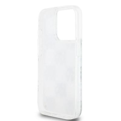 7. DKNY Liquid Glitter Multilogo Hülle für iPhone 15 Pro – Weiß